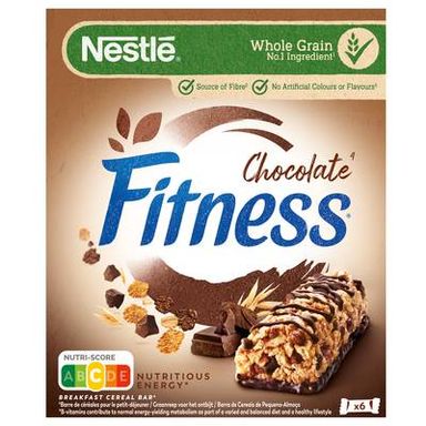 Fitness Barres de céréales au Chocolat Fitness x6, 6x23,5g