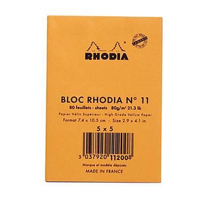 3037920112008 - Rhodia - Bloc-notes 7,4 x 10,5 cm petits carreaux N°11