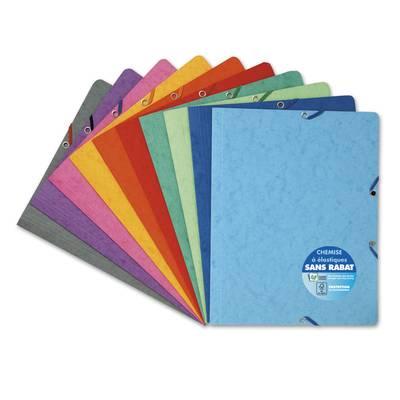 3037920582108 - Exacompta - Chemise plate à élastiques 24 x 32 cm