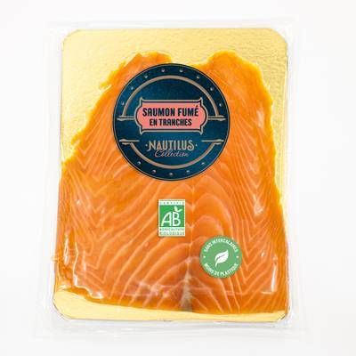 Nautilus Collection Saumon Fumé Bio, 4 tranches - 160g