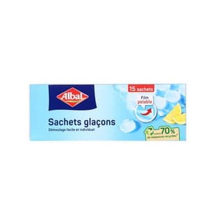 Albal Sachets à glaçons, 15 sachets