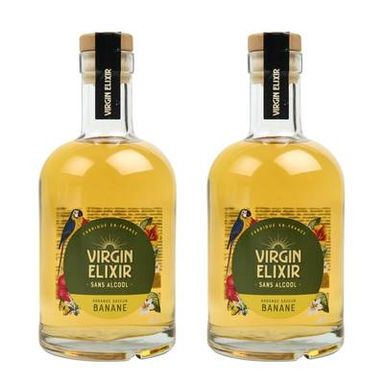 Virgin Elixir Apéritif sans alcool saveur banane, Lot de 2x49cl