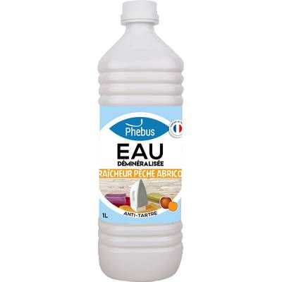 Phébus Eau déminéralisée pêche-abricot, 1L