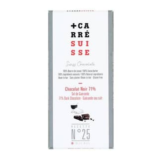 Carré Suisse Tablette Chocolat Noir 71% et Sel de Guérande, 100g