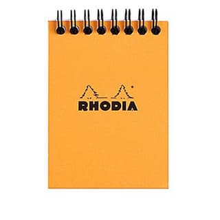 Rhodia Bloc-notes à spirales 7,4 x 10,5 cm petits carreaux N°11, 160 pages