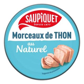 Saupiquet Morceaux de Thon au Naturel en conserve, 120g