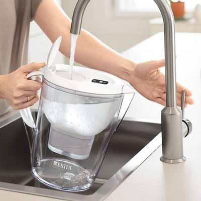 4006387076610 - BRITA - Carafe filtrante Marella blanche + 1 cartouche MAXTRA+