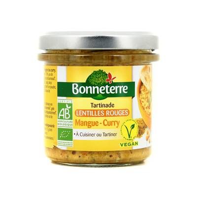 Bonneterre Tartinade lentille rouge mangue curry bio, 140g