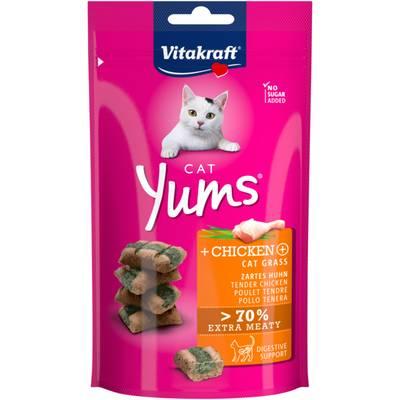 4008239315311 - Vitakraft Cat Yums - Bouchées au Poulet et Herbe à chat - Friandise pour chat