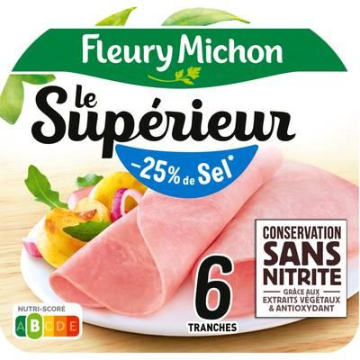 3302740047411 - Fleury Michon - Jambon Supérieur Taux de Sel Réduit Conservation Sans Nitrite