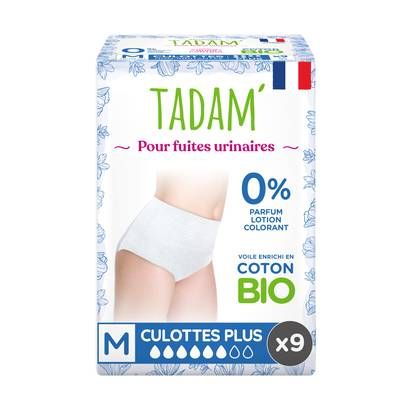 Tadam Culotte pour fuite urinaire Taille M, 9 culottes
