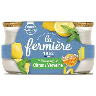 La Fermière Yaourt Citron Verveine, 2x140g