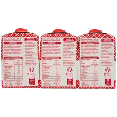 3596710408511 - Auchan - Crème semi-épaisse entière 30%mg UHT