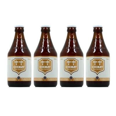 Chimay Bière Trappiste blanche 8°, Lot de 4x33cl