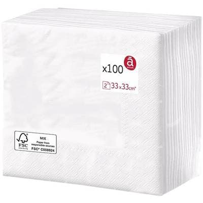 ACTUEL Serviettes 33 x 33 cm, 100 serviettes