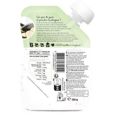 3760262840512 - Popote - Aubergine Bio Gourde Bébé Dès 4/6 mois