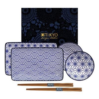 8719323549012 - Tokyo Design Studio - Coffret sushi Nippon Blue Wave/Star