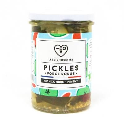Les 3 Chouettes Pickles Concombre Piment Bio, 210g