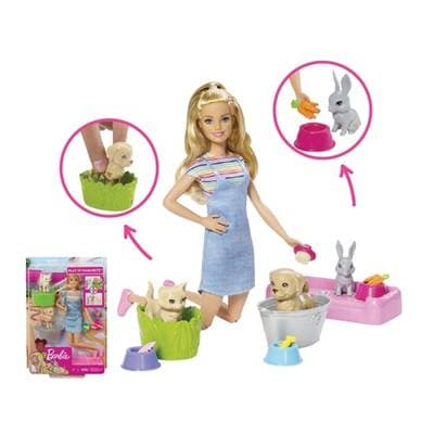 0887961691313 - Barbie - Mattel - Le bain des animaux- Barbie- Fxh11