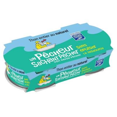 Un Pêcheur Sachant Pêcher Thon entier au naturel, 2x112g