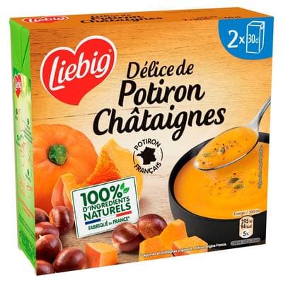 Liebig Soupe Délice Potiron Châtaignes, 2x30cl
