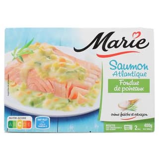 Marie Saumons sauvages 100% filet du Pacifique et fondue de poireaux, 2x200g