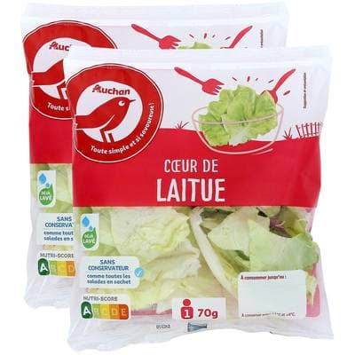 Auchan Coeur de Laitue, Lot de 2x70g