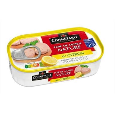 Connetable Foie de morue au citron MSC, 121g