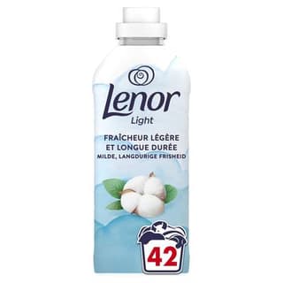 Lenor Light Adoucissant Light Fraîcheur Légère et Longue Durée Coton, 1,827L