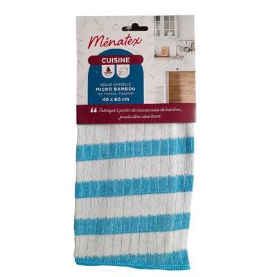 Ménatex Essuie vaisselle en microfibre de bambou 40x60cm, 1 torchon