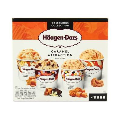 Häagen-Dazs Crème glacée caramel attraction, 4 pots - 351g