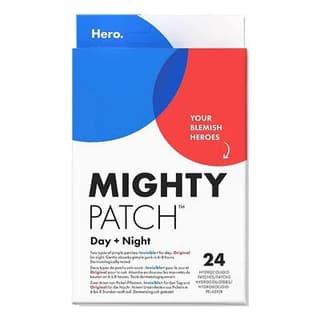 Hero Patchs Anti-acné Jour et Nuit Invisible Hydrocolloïde pour Boutons, 24 patchs