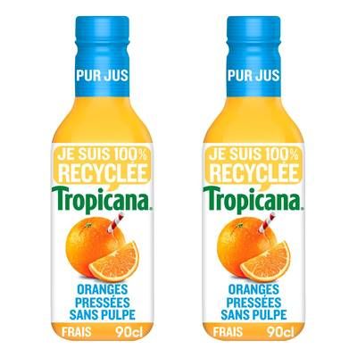 Tropicana Jus d'Orange Sans Pulpe, Lot de 2x90cl