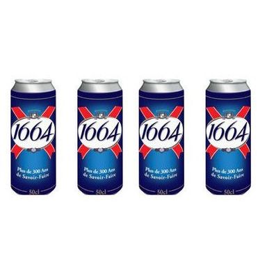1664 Bière blonde 5.5°, Lot de 4x50cl