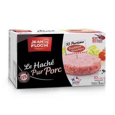 3700190300016 - Jean Floc'h - Hachés pur porc 15%mg