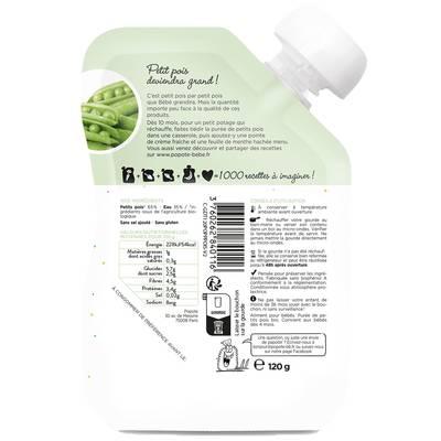 3760262840116 - Popote - Petit Pois Bio Gourde Bébé Dès 4/6 mois