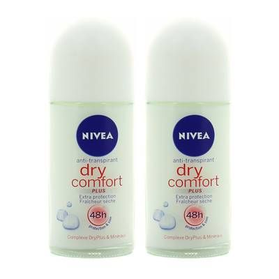 Nivea Déodorant bille 48h Dry Comfort, Lot de 2x50ml