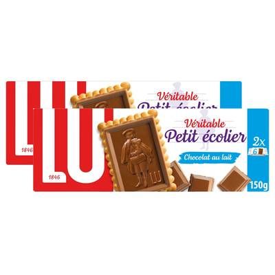 Lu Petit Ecolier chocholat lait, Lot de 2x150g