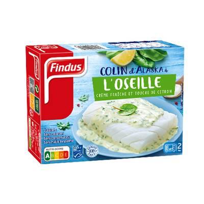 3599740005316 - Findus - 2 Colins MSC 100% filet d'Alaska à l'oseille sauce crème fraiche et touche de citron de Sicile