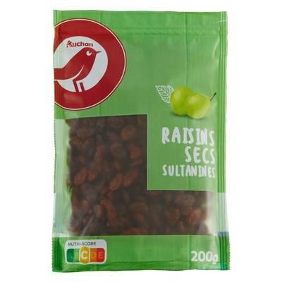 Auchan Raisins Secs Sultanines, 200g