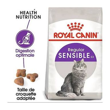 Royal Canin Croquettes Sensible 33 Digestion Optimale pour Chat Adulte, 2kg