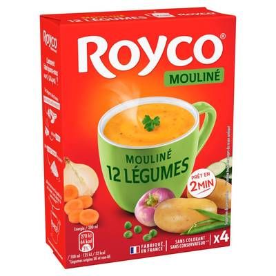 Royco Mouliné 12 légumes - 4 sachets instantanée, 64g