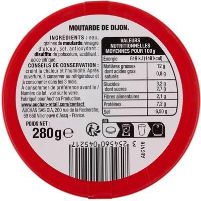 3254560045217 - Auchan - Moutarde de Dijon Forte en verre whisky