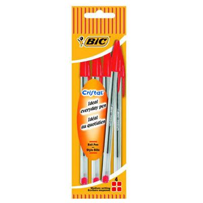 3086120100018 - Bic - Stylos bille cristal rouge