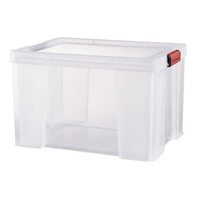 3234530008718 - Clip & store - Bac de rangement 45L transparent