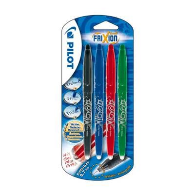 Pilot 4 stylos frixion ball assortis pointe moyenne, 4 stylos