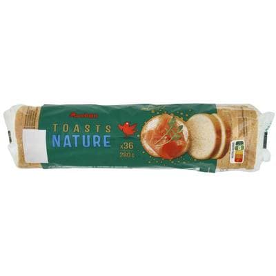 Auchan Toasts Nature, 36 toasts - 280g