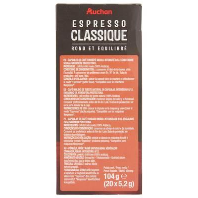 3245678093719 - Auchan - Capsules de café espresso classique