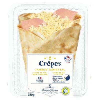Bernard Jarnoux Crêpes Jambon Emmental, 2x125g