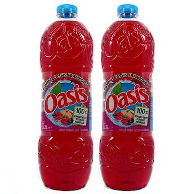Oasis Pomme -  Cassis - Framboise, Lot de 2x2L